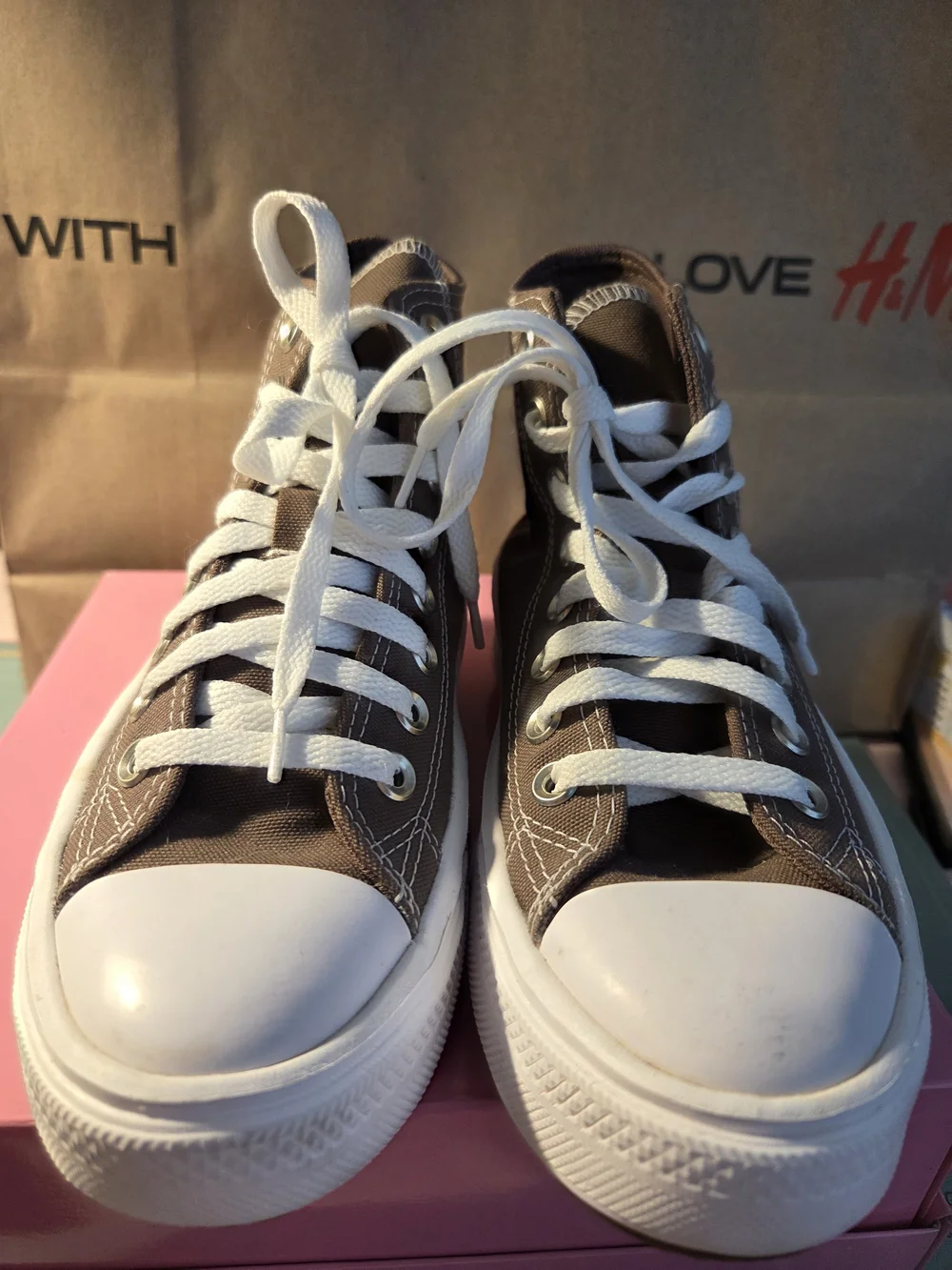 Converse Chuck Taylor All Star Platform High Top Sneakers - Brown